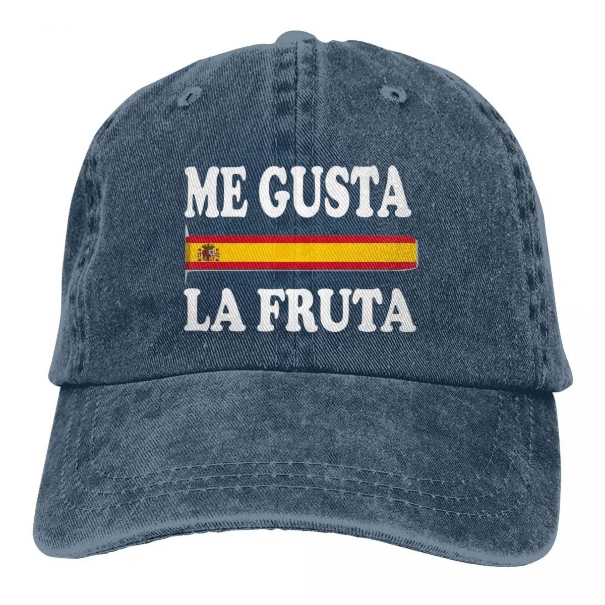 

Retro Me Gusta La Fruta Spain Spanish Trucker Hat Unisex Women Distressed Washed Headwear Outdoor Travel Adjustable Fit Hats Cap Adjustable& 8Y