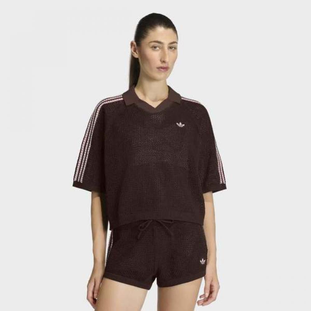 AdidaS Women S Daily ShorT Sleeve T ShirT kniT crocheT Polo Ke0198 XS