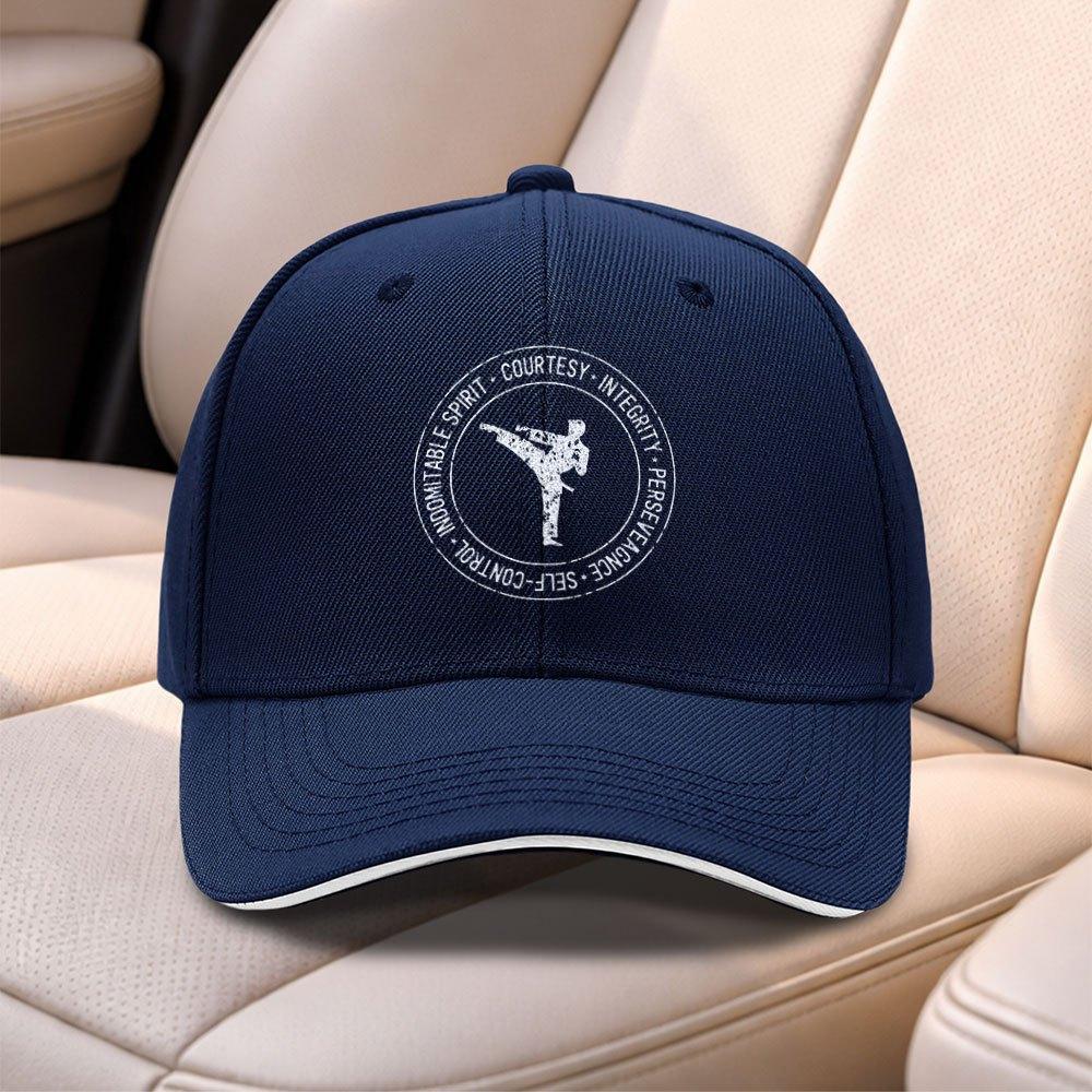 Taekwondo Spirit Pattern Adjustable Baseball Cap Duckbill Hat For Men Women Outdoor Sports Fishing Daily Wear