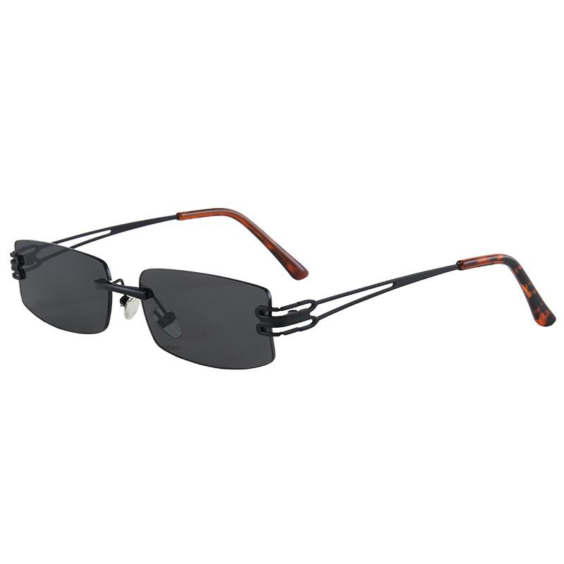 Frameless Square Men S Sunglasses, Uv-Proof Sunglasses, Fashionable Personalized Sunglasses For Women