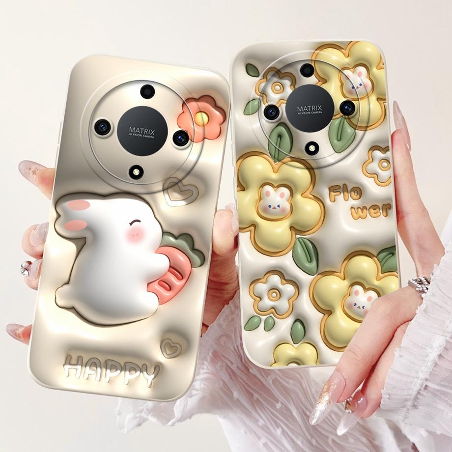 Coole Zachte Siliconen Hoesje Voor Realme 6 Pro / Realme6 Telefoonhoesje Vloeibare Siliconen Cover Voor RMX2001 RMX2061 RMX2063 Konijn Panda