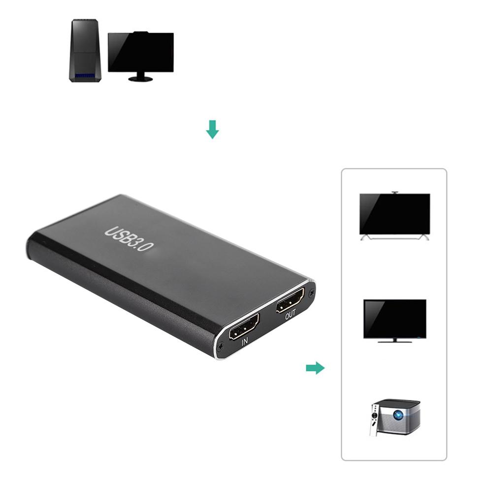 Capture Card USB To HDMI 1080p60 Frame Video Capturing Box Drive Free Computer Accessories