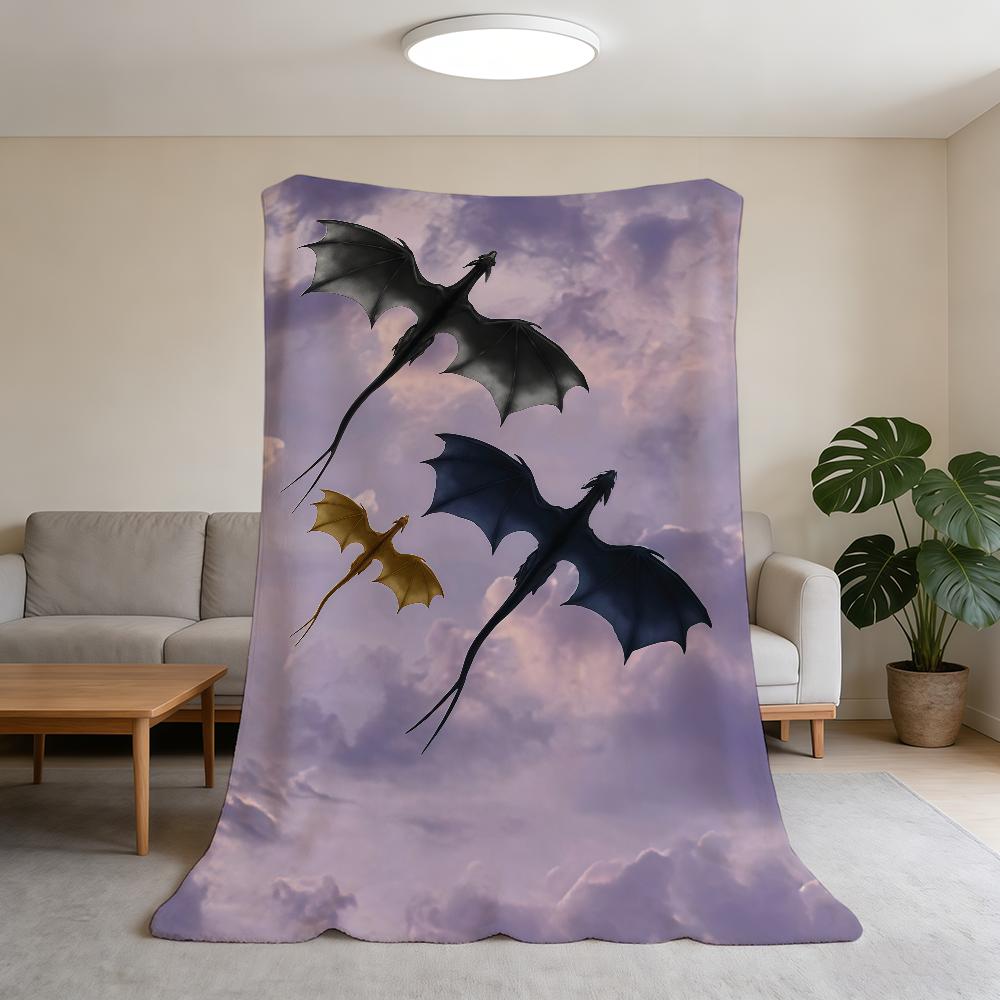 

Blanket Super Warm Comfortable Plush W-Wing Throw Blanket Child Dragon Home F-Fourth Sofa Bedroom Gift 75x90cm