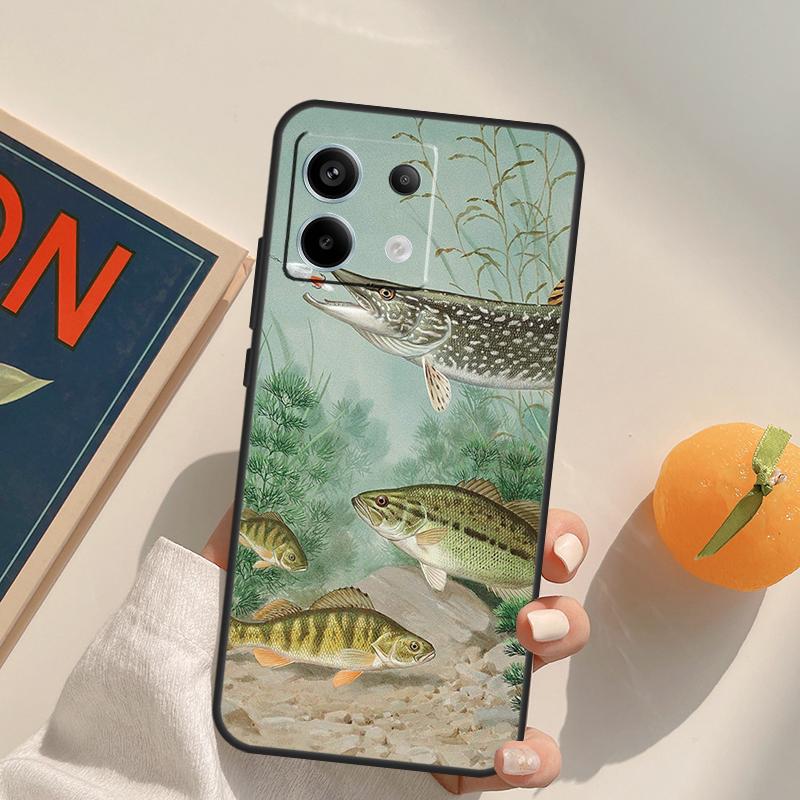 Art Fishing Lure Funda For Xiaomi Redmi Note 14 13 Pro 9 10 11 12 9S 10S 11S 12S Redmi 13C 10C 12C 14C Case