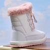 [Fleece-Lined Snow Boots] Youngsters' Fleece-Lined Snow Boots - Slip-On Mid-Calf Outdoor Shoes with EVA Sole, All-Season Lightweight Design for Girls