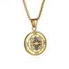 Fashion New Compass Mens Necklace Viking Compass Casting Pendant