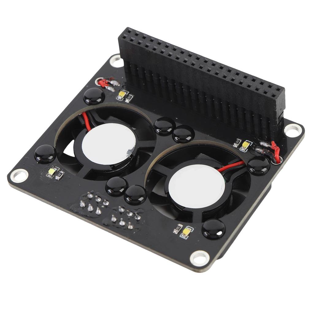 GPIO Expansion Board Fit for RasPi 4B 3B+ 3B 3A+ Dual Cooling Fans GPIO Expansion Board Module