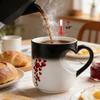 Heat Sensitive Ceramic Coffee Cup Romantics Heart Shape Color Changing Drinking Mug When Fill with Hot Beverage Gift