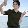 La Chapelle Women's Summer Polo Knit T-Shirt