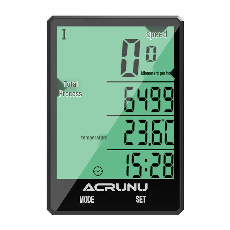 Waterproof Wireless Bicycle Speedometer with Large Luminous Screen for Mountain and Road Bikes