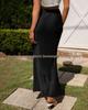 Elegant Silky Satin Fishtail High-Waist Midi Skirt