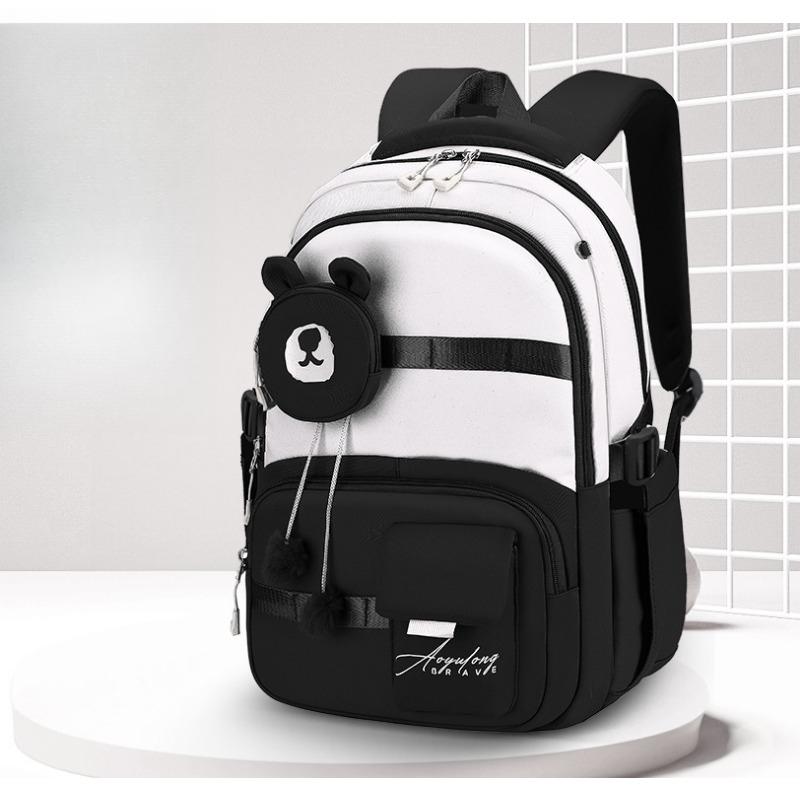 

Школьный рюкзак большой вместимости, Сверхлегкая спинка с функцией снижения давления, Рюкзак в стиле колледжа, Детский рюкзак чёрный