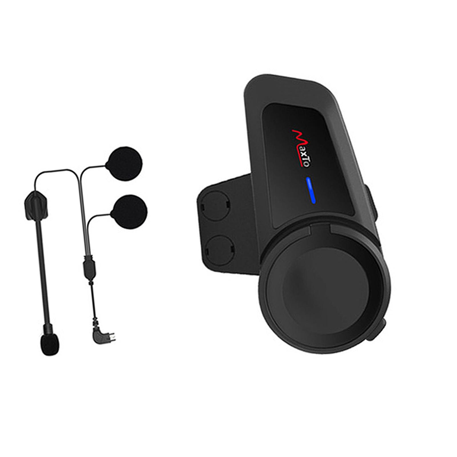 

BT Motorcycle Helmet Intercom Water Proof Moto Intercom Headset Replacement for Outdoor Black чёрный