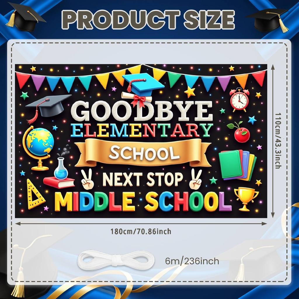 Back To School Banner Educational Elements School Celebration Background Next Stop Display Star Decorations Graduation Backdrop