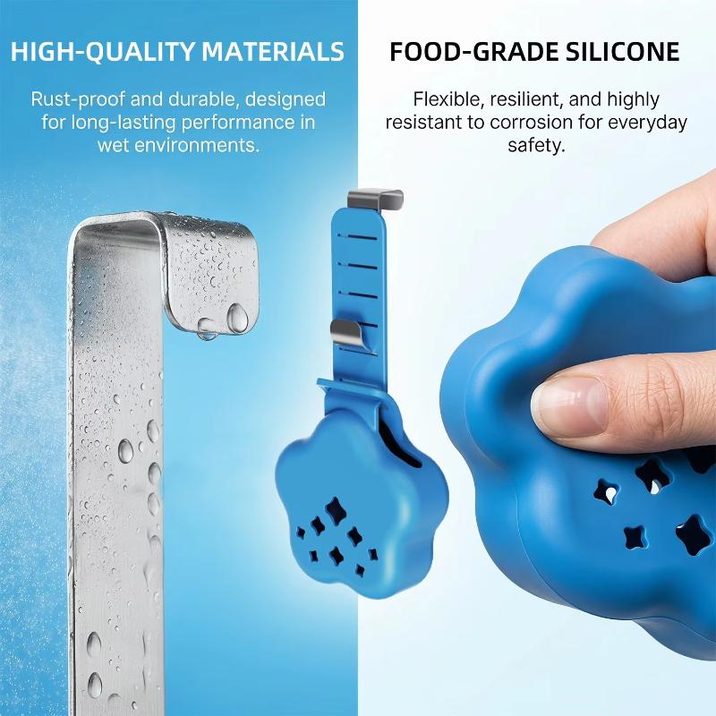 Silicone Toilet Bowl Cleaner Hanger Holder Waterproof Easy Installation Toilet Tank Deodorizer Rack for Office Bathroom
