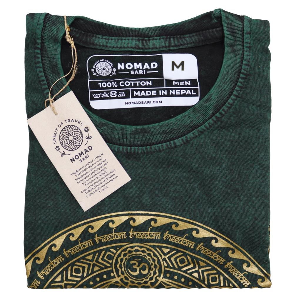 T-Shirt Stone Washed Green Chakra Medium