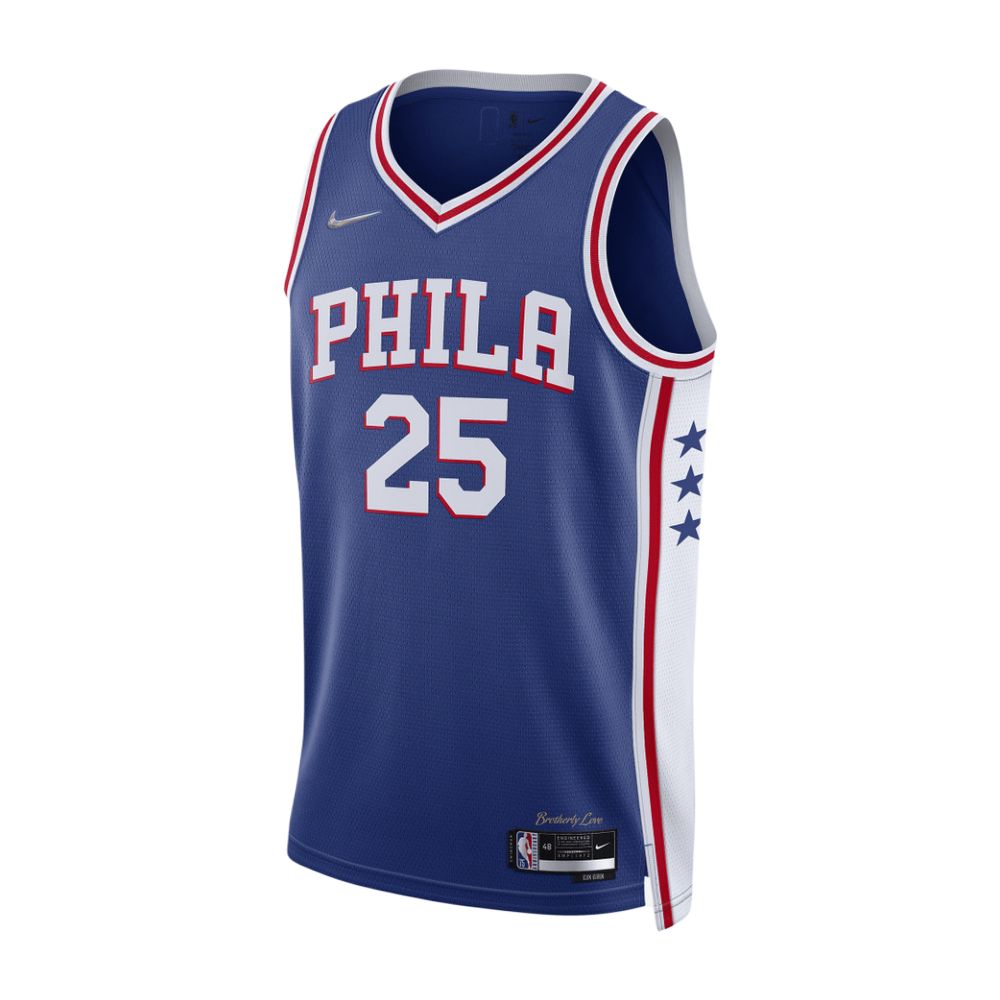 Баскетбольная форма Nike Team Limited, Philadelphia 76ers, Симмонс Размер 25 Унисекс Темно-синий DB3585-495 M