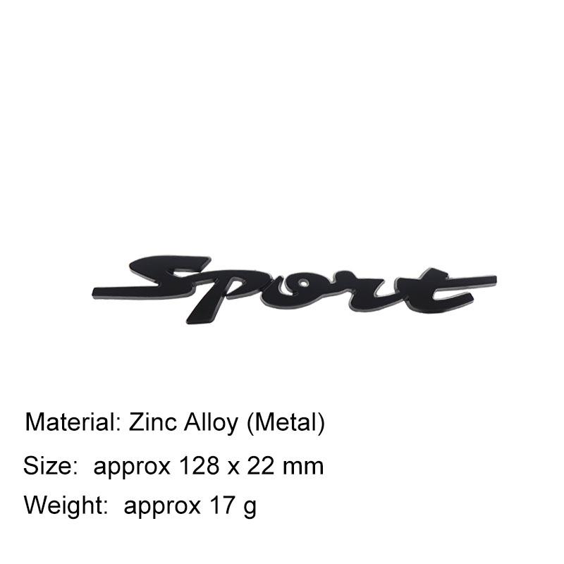 3D SPORT Logo Sticker Tail Bumper Badge Auto Rear Trunk Nameplate Decal Emblem Accessories