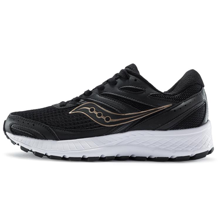Saucony Cohesion 13 Cohesion 13 Спортивные Износостойкие Дышащие Низкие Беговые Кроссовки Женские Черно-Золотые S10559-52 36