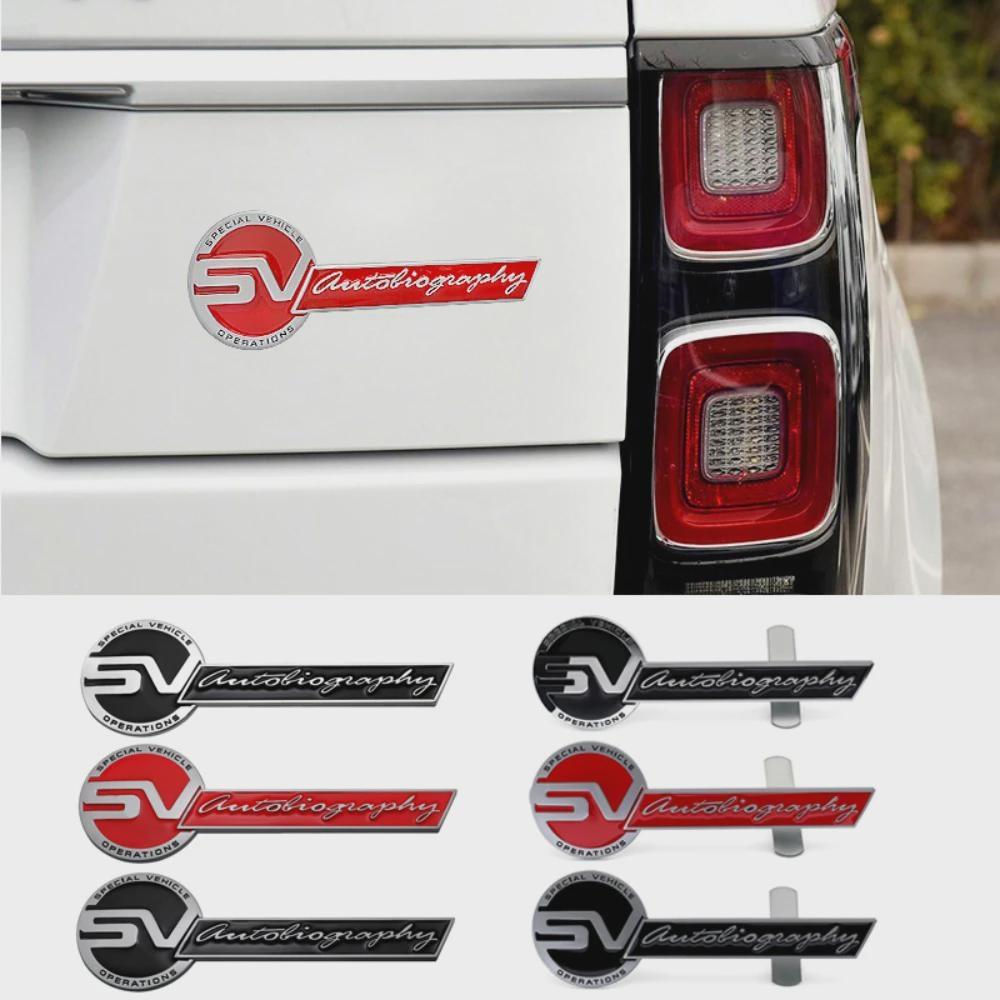 

Логотип SV Autobiography, эмблема на передней решетке автомобиля для Land Rover Discovery Range Rover Defender Freelander, значок на багажник автомобиля, наклейка