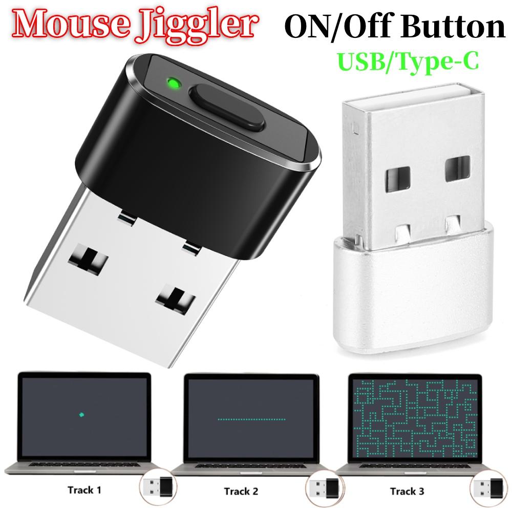 Mouse Jiggler Undetectable Automatic Mover USB Port Undetectable Automatic Shaker Keeps Computer Awake Simulate For PC Laptop