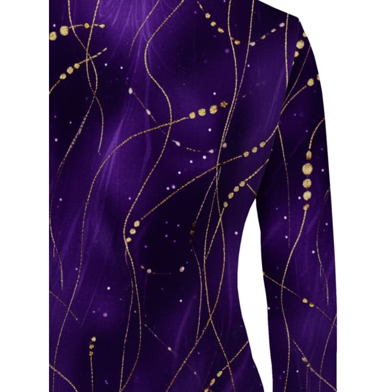 Tricou cu fermoar și imprimeu creativ pentru femei, cu mânecă lungă, respirabil, moale și confortabil, potrivit pentru purtare casual pe tot parcursul anului