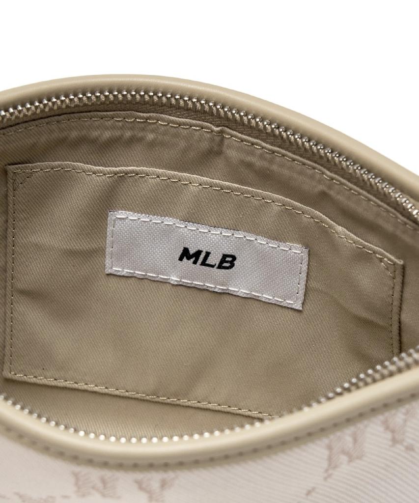 Mlb Diamond Monogram Jacquard Mini Hobo Bag Ny (D.Cream)