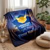 Leicester City Custom Name Text Flannel Blanket Soccer Logo Personalized Fleece Throw Blanket Special Gift For Sofa Bedroom Home