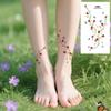 6 Sheets Colorful Flowers Temporary Tattoos Clavicle Chest Tattoo Stickers For Women Body Waterproof Fake Tattoo Wrist Tattoo