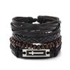 Unisex Handmade Woven Leather Bracelet - European and American Style Jewelry
