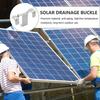 100Pcs 30/35mm Solar Panel Mud Removal Clamps Solar Panel Water Guide Clip Water Guide Stainless Steel Drainage Buckle