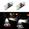 Car LED Door Warning Light Laser Projector Ghost Shadow Light Welcome Logo Lamp For Toyota Corolla RAV4 Camry Yaris C-HR Prius