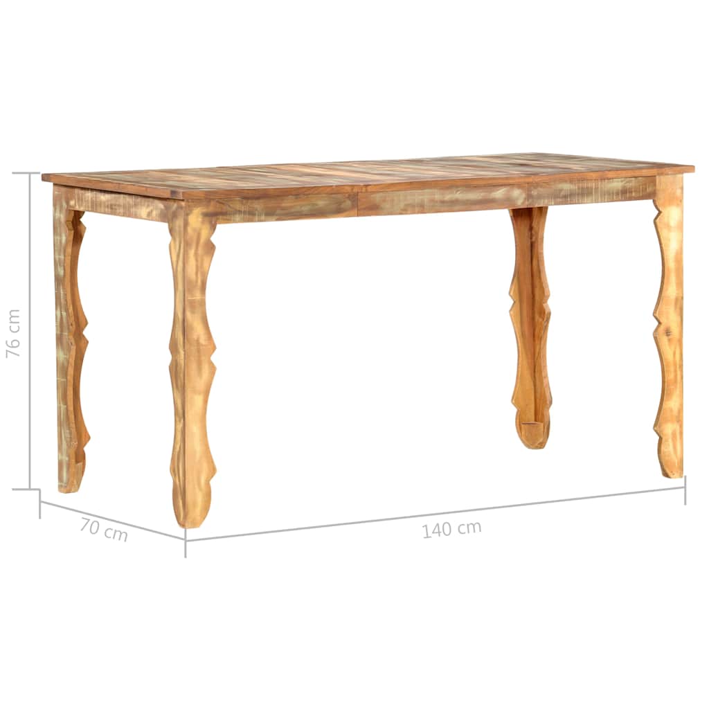Dining Table 140*70*76 cm Reclaimed Solid Wood
