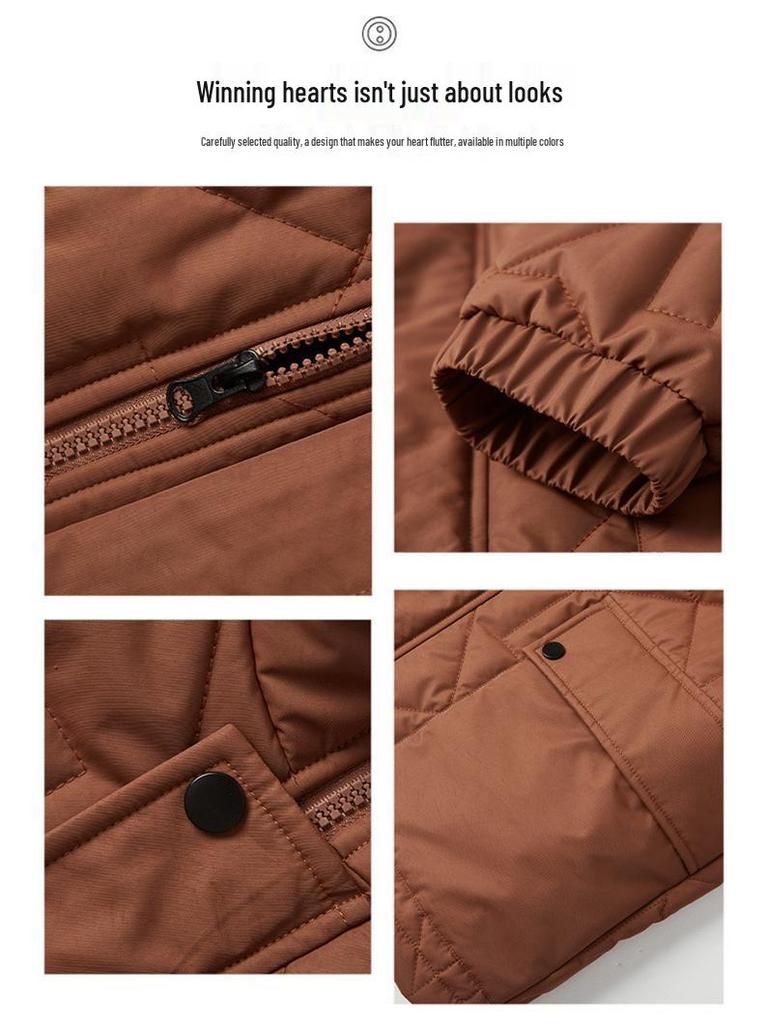 90-300 Jin Extra-Large Quilted Cotton Men's Winter Jacket - Ultra Thick & Casual