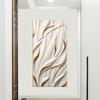 Modern Simple Abstract Posters and Prints White and Golden Swirls Decorative Wall arts for Living Room Wall Decor, No Frame