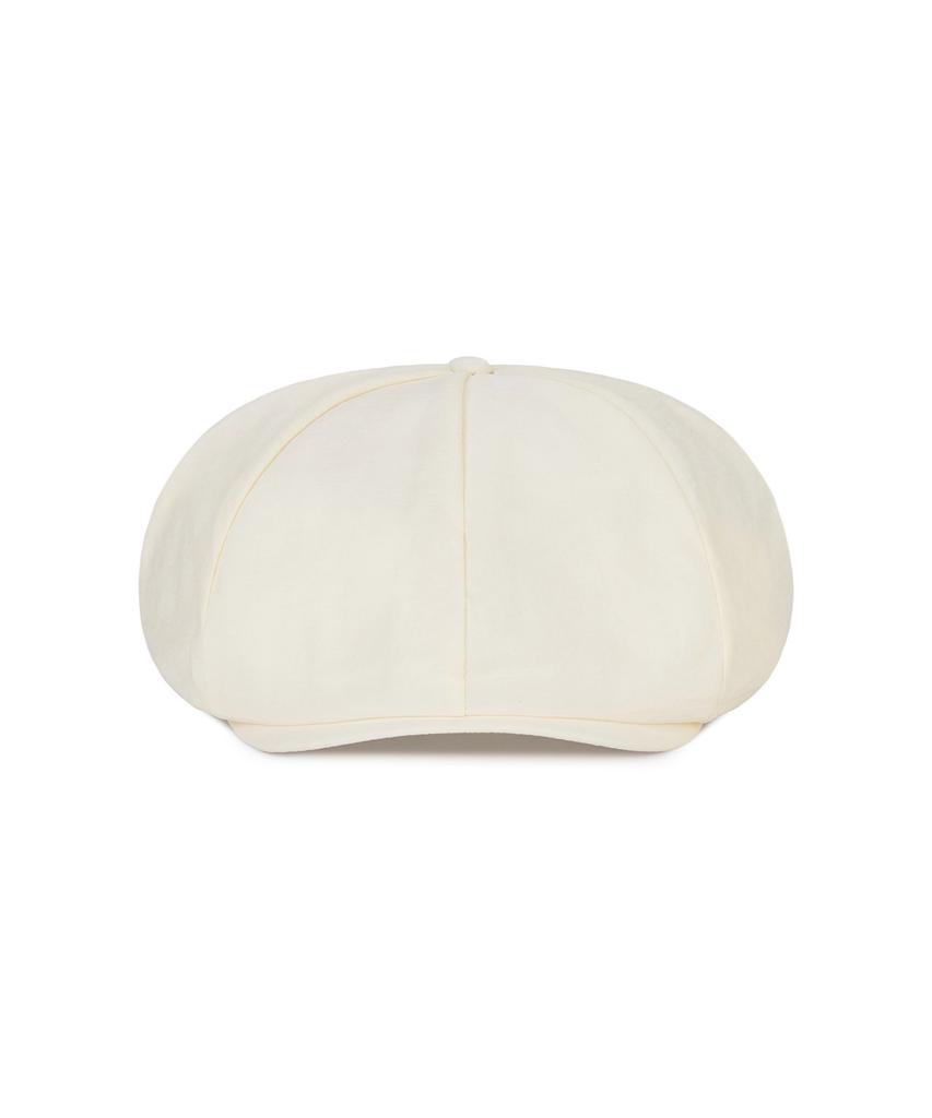 Bajal Va Curved Logo Easy Fit Newsboy Cap Cream