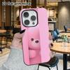 Phone Case: 2D Flat Design Suitable for iPhone 18, 17, 16, 15, 14, 13 Pro Film Protection Case, Couple Style, Pink Little Bear, Christmas and Hallowee