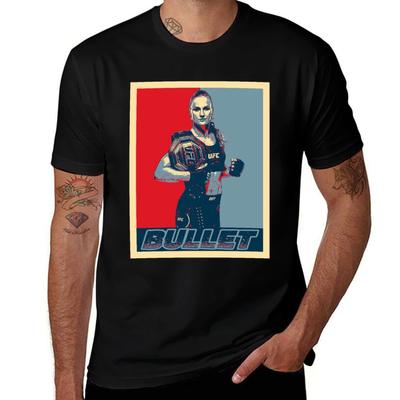 Valentina Shevchenko Bullet T-Shirt Vintage Summer Tops Hippie Clothes Oversized Graphic Tee Mens T Shirts