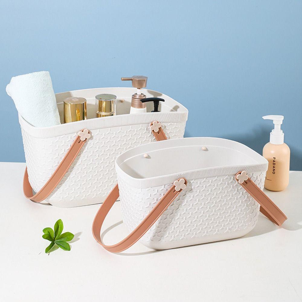 

Plastic Storage Basket Waterproof Beach Bag New Handbag Outdoor білий