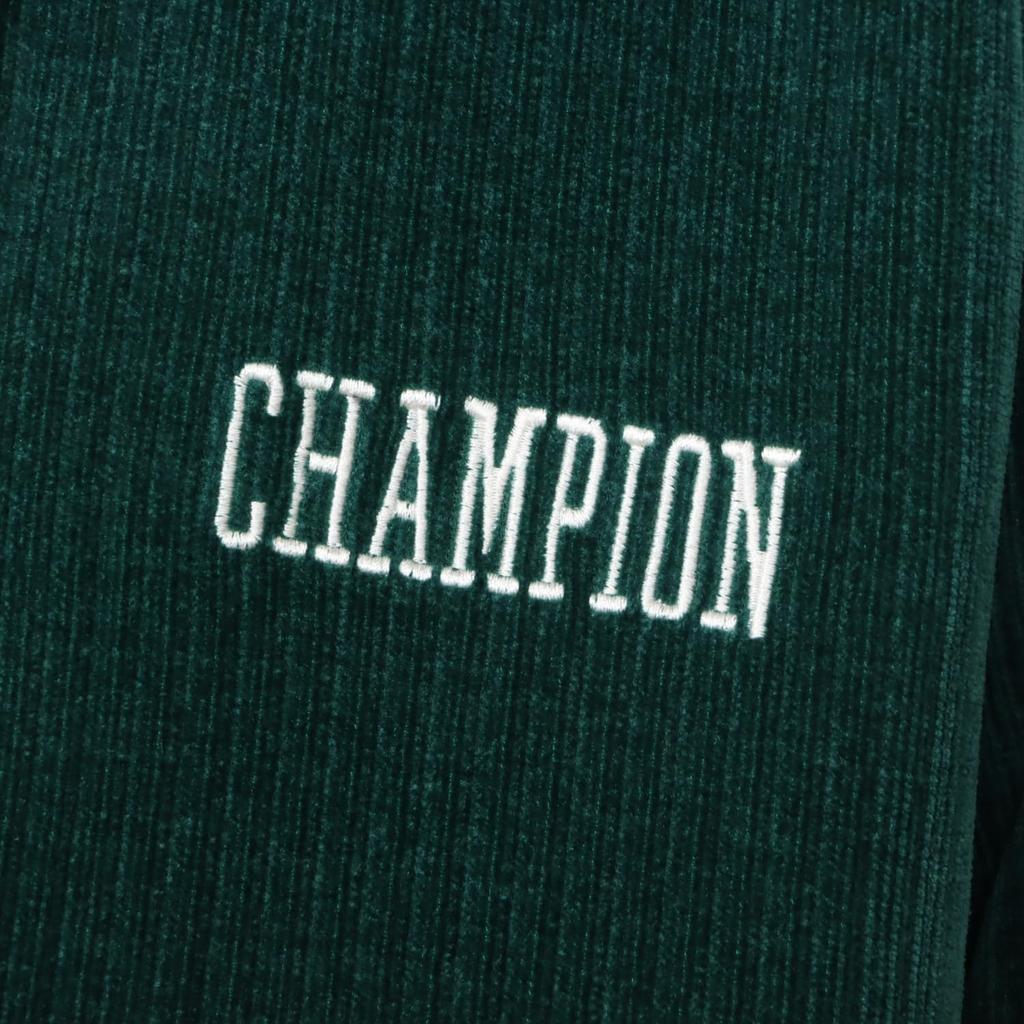 Champion Long Sleeve LooseFit Snap Jacket with Embroidered Graphic Deep Kids' Logo, Green, CK-A608