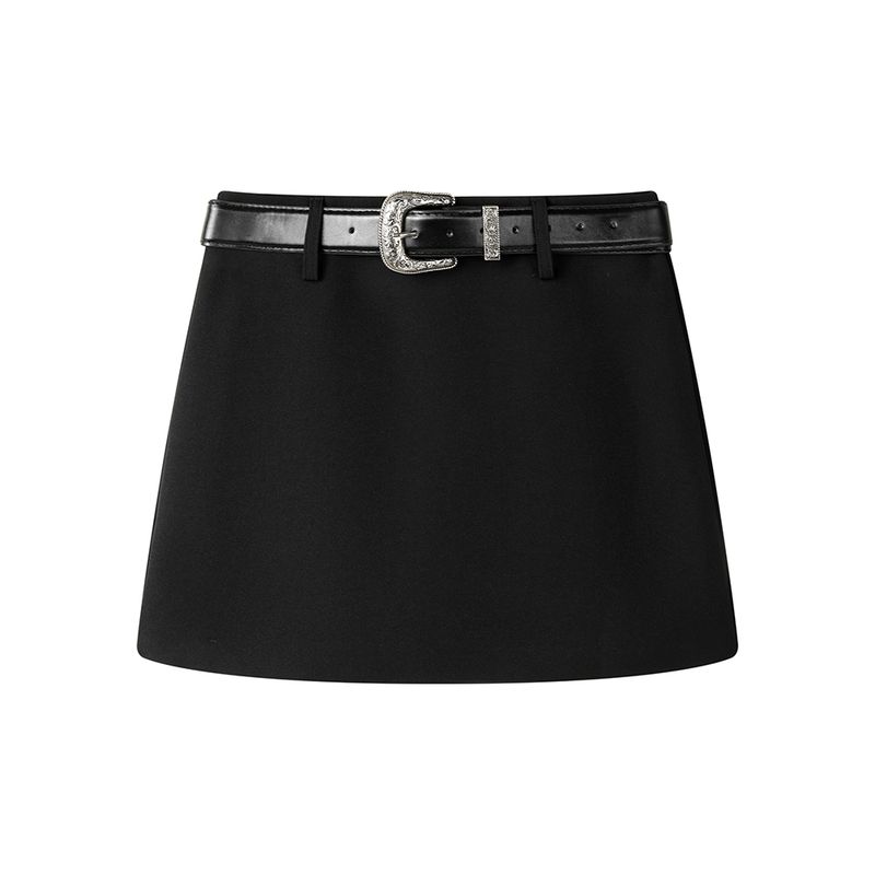 

Xinmonlee Casual High Waist Short Skirt Spring/Summer Sheath Slimming Suit Skirt Korean Series Versatile Women Black M