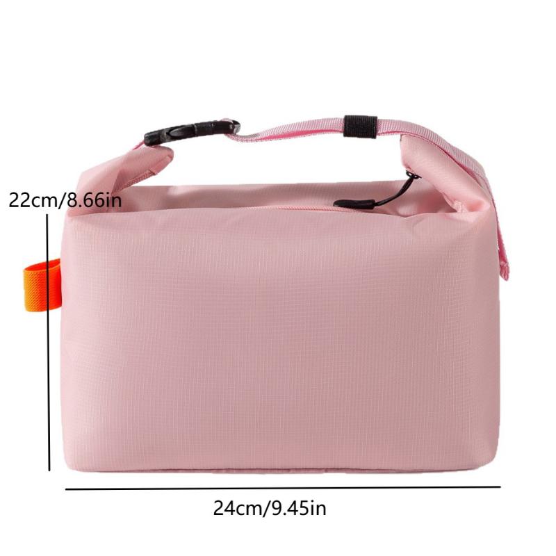 1PCS Portable Large Insulated Lunch Bag Reusable Aluminum Foil Thermal Food Tote For Office Meal Box Carrier Cooler Bag