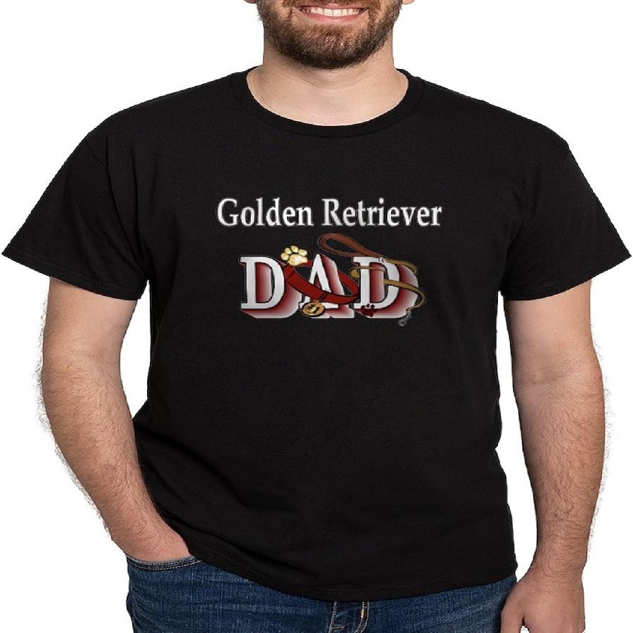CafePress Golden Retriever Dad Dark T Shirt Men s 100% Cotton, Classic Graphic Dark T-Shirt S