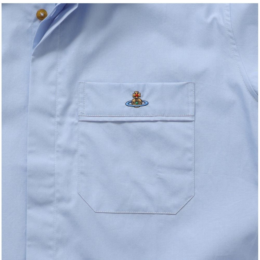 Vivienne WeStwood Men S Orb Logo claSSic Short Sleeve Shirt K403