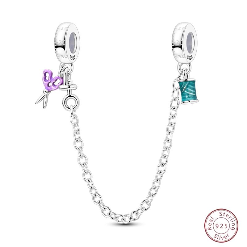 Copper Safety Chain Rainbow Flower Inlaid Zirconia Beads Suitable For Original Bracelet Bracelet Diy Jewelry