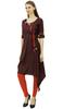 Phagun Angrakha Style Rayon Womens Tunic Kurta Pom-Pom Designer Kurti Top Indian