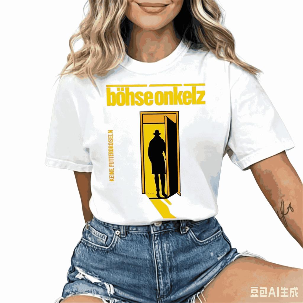 Summer Hot Sale Böhse Onkelz Shirt Grunge 2000s Psychedelic Pastel Gothic T-shirt Men Women Vintage Hip Hop Streetwear Oversized T-shirt