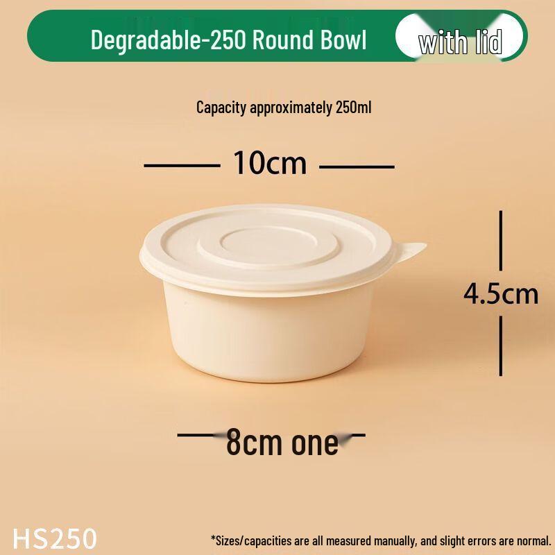 

COFLYEE Biodegradable Corn Starch Disposable Takeaway Bowls