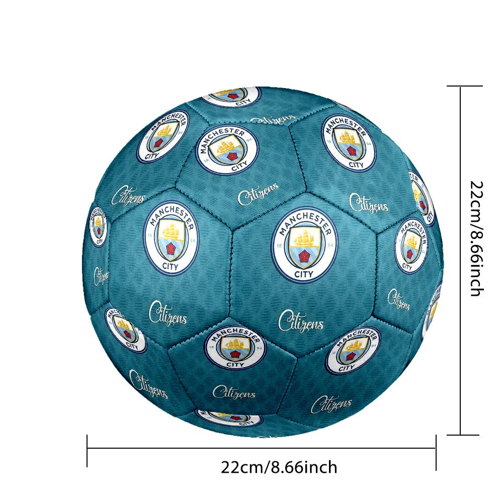 Manchester City teamSoccer Ball Colorful All Ages Machine Stitched PVC Competition Ready Durable High-Bounce