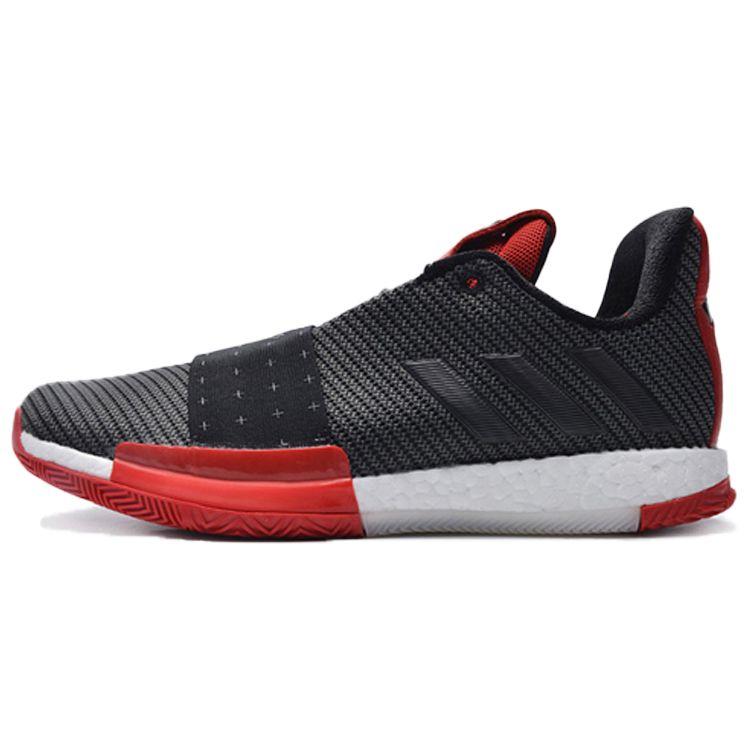 Adidas Harden Vol.3 Fabric Shock Absorption Durable Low Top Basketball Shoes Men Sneakers Black Red G54767